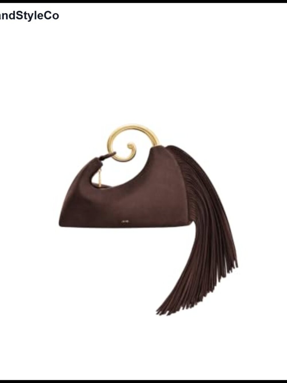 Faux Suede Saddle Top Handle Bag with Fringe Hardware & Detachable Strap